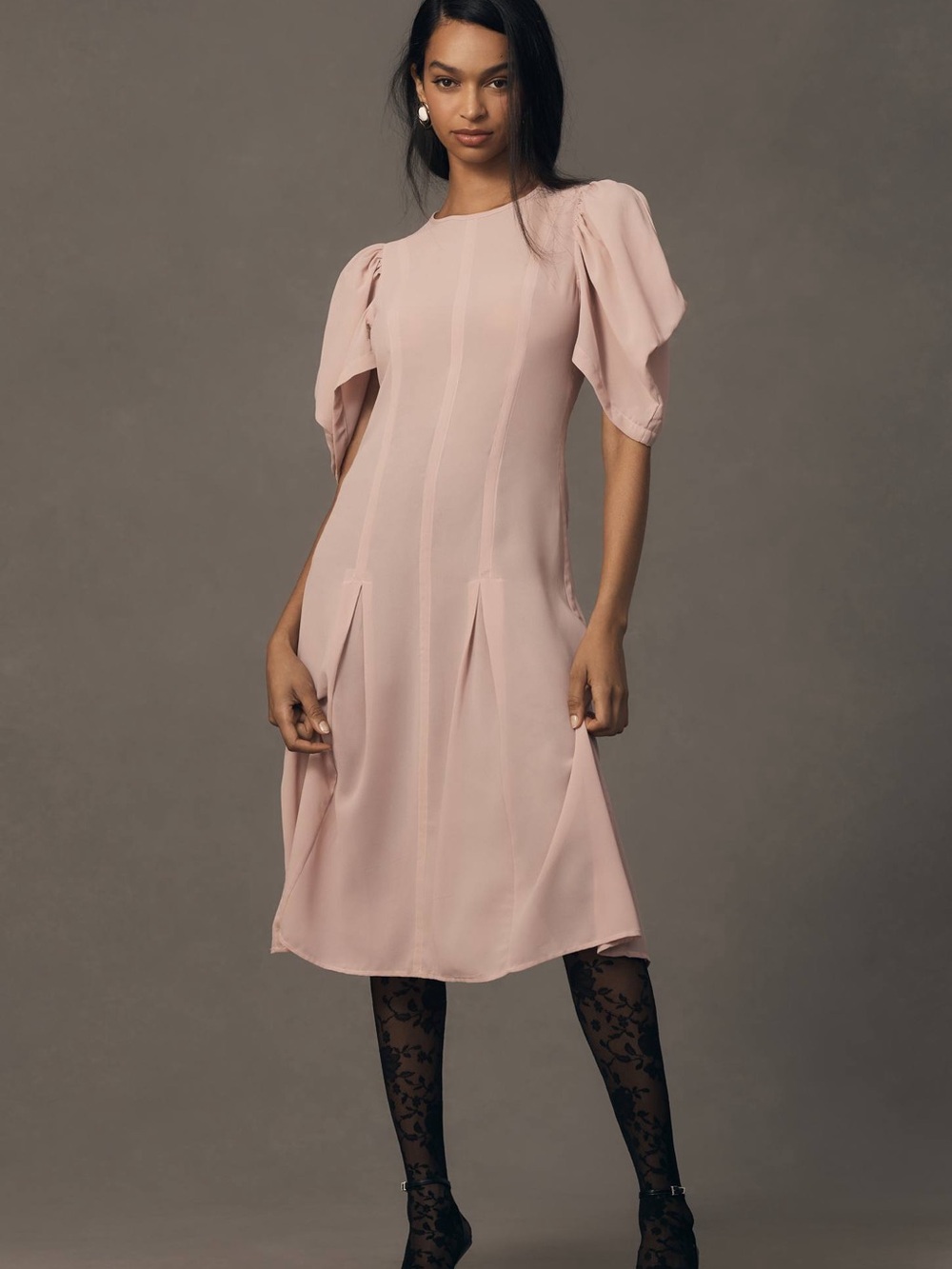 NWT By Anthropologie Modern Sheer Midi Dress - Size 14